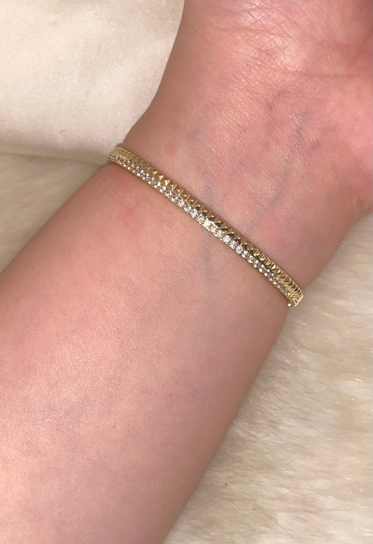 Tennis Gold Bangle