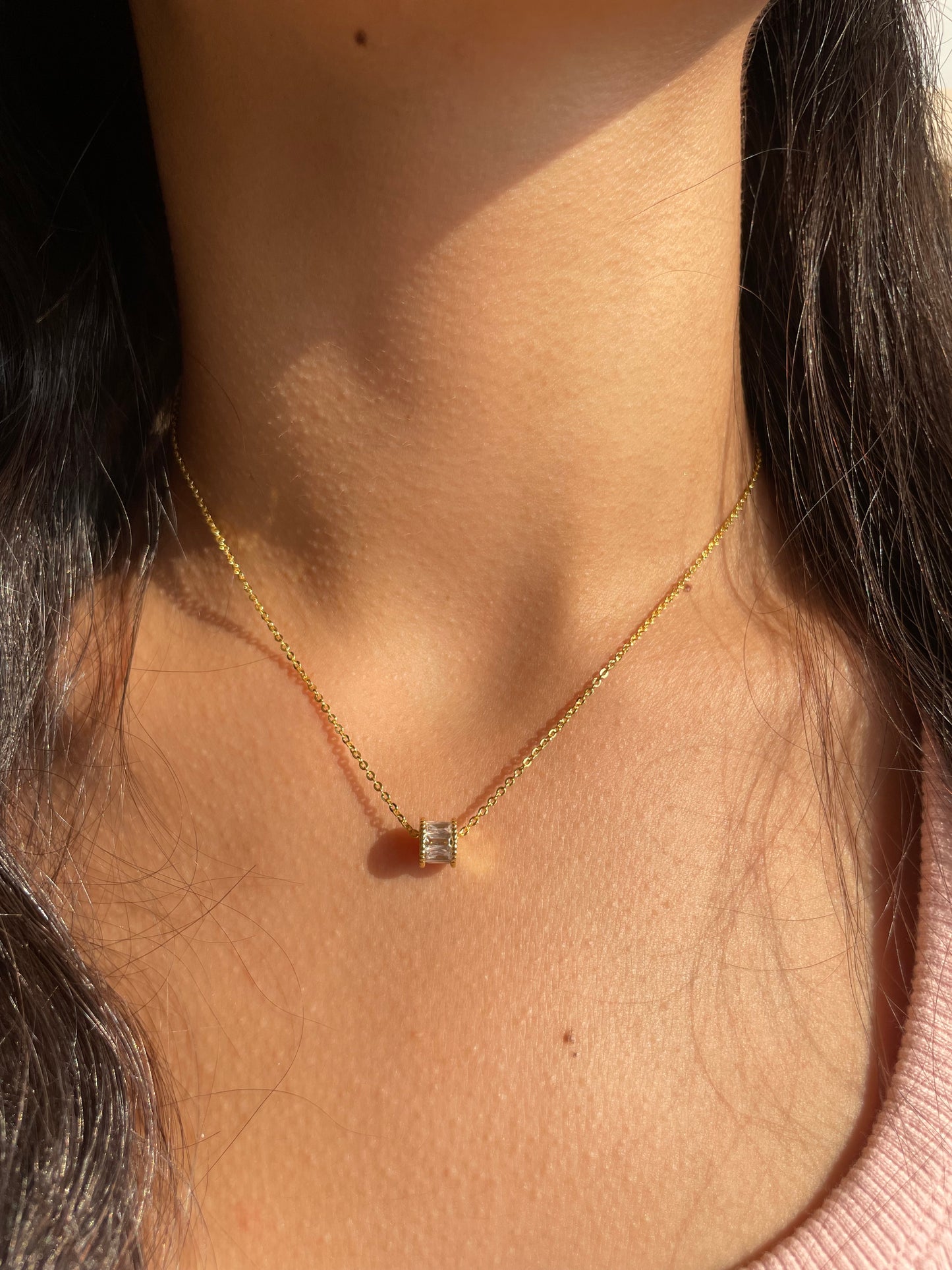 Tiny Baguette Necklace