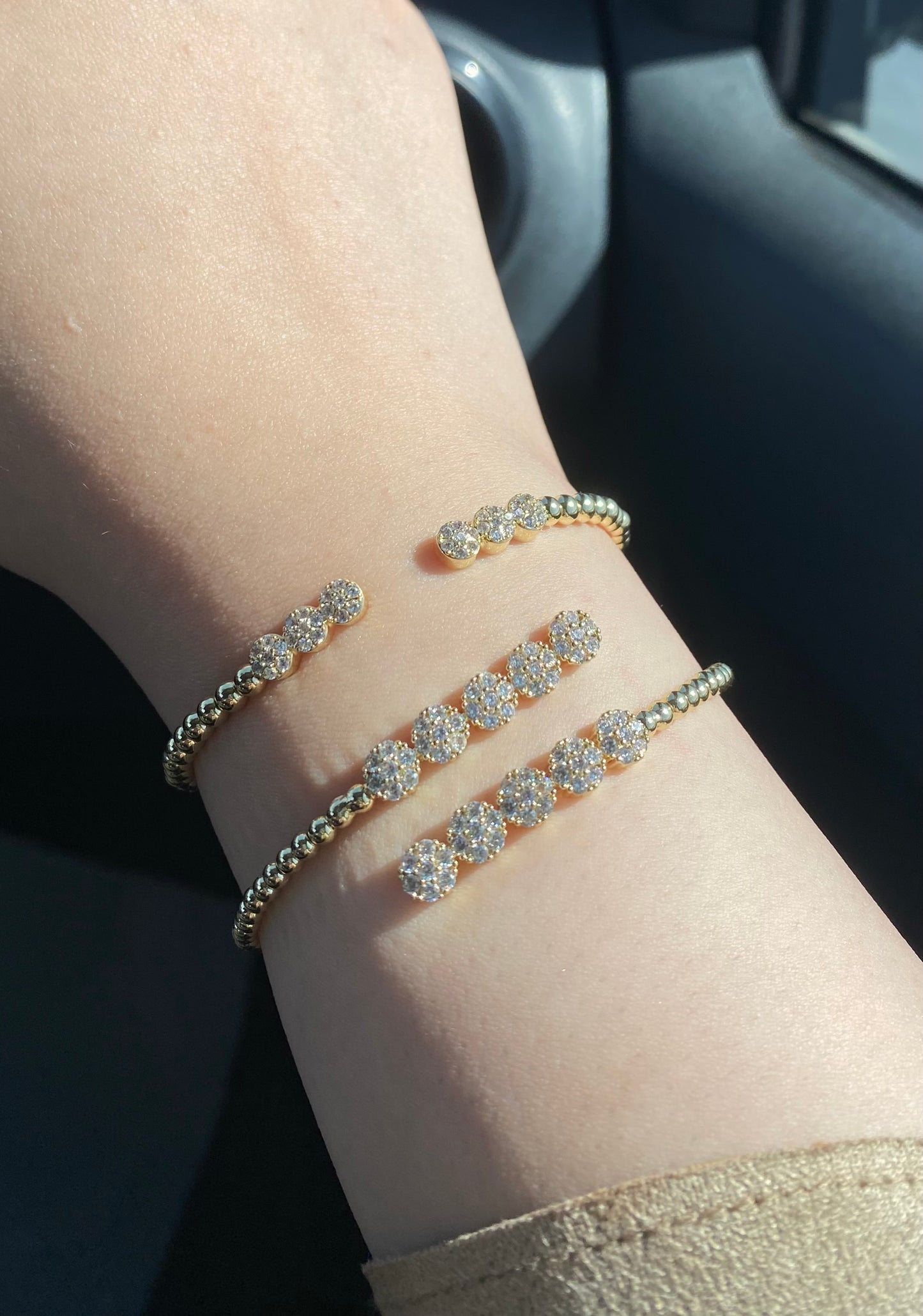 Radiant Diamonds Double Bangle