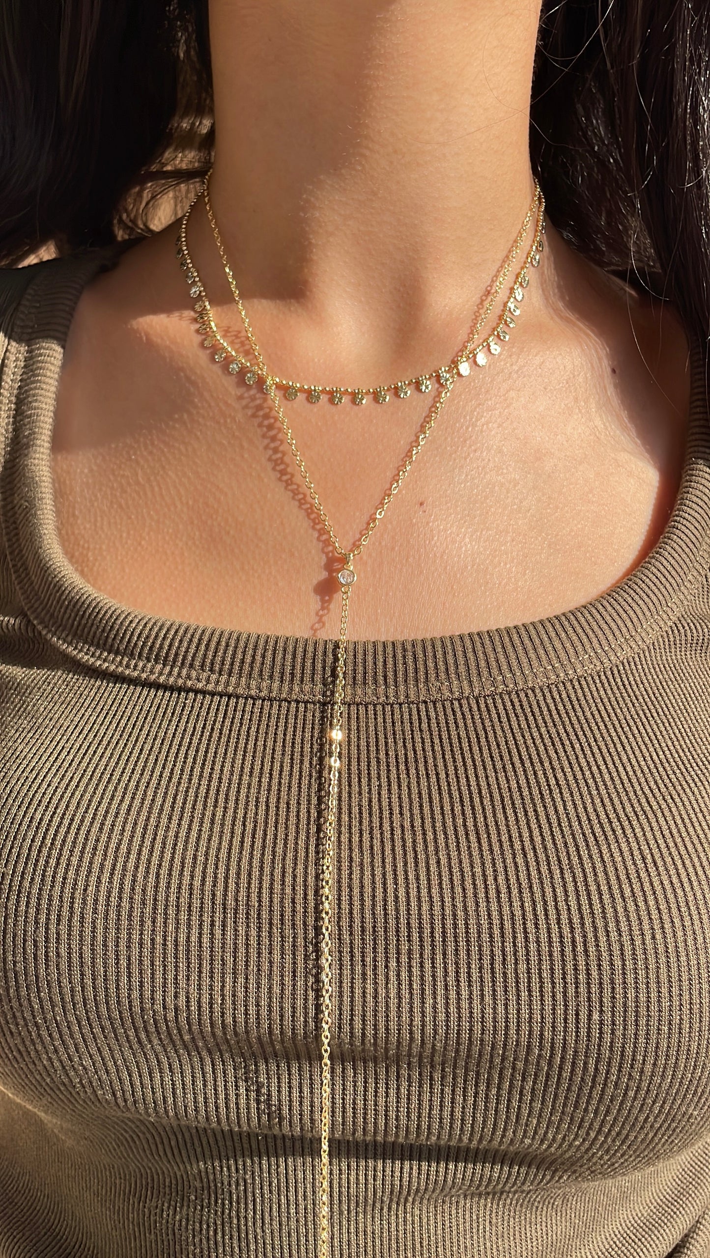 Mini Coins Drop Necklace