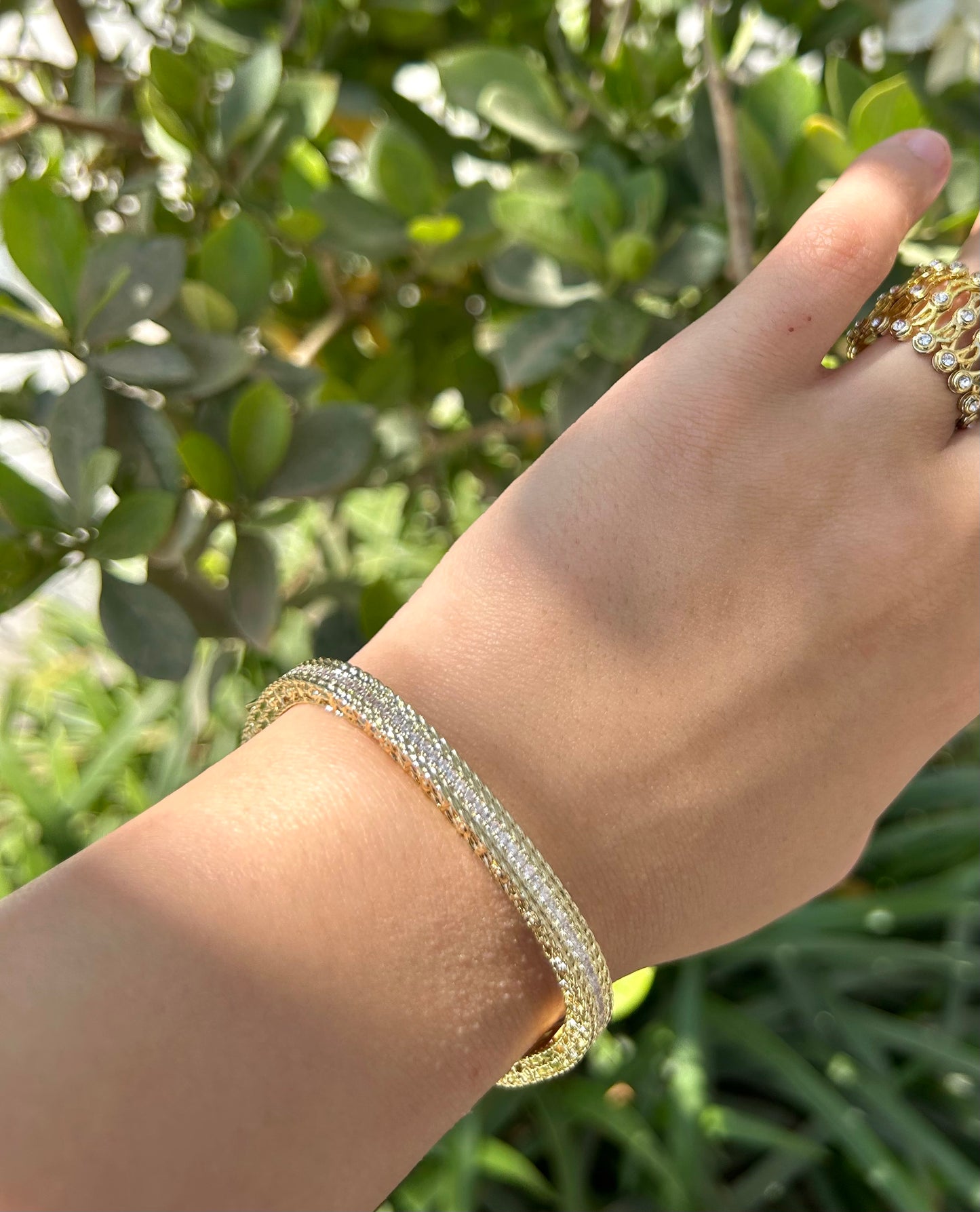 Square Baguette Bangle