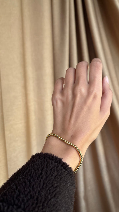 Beaded Gold Bracelet