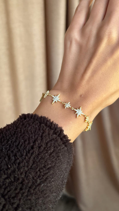 One Line Starburst Bracelet