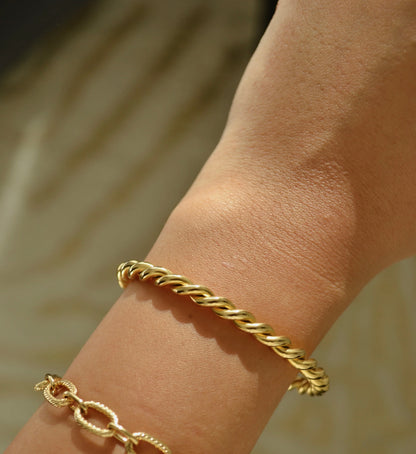 Twisted Open Bangle