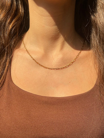 Thin Paperclip Necklace