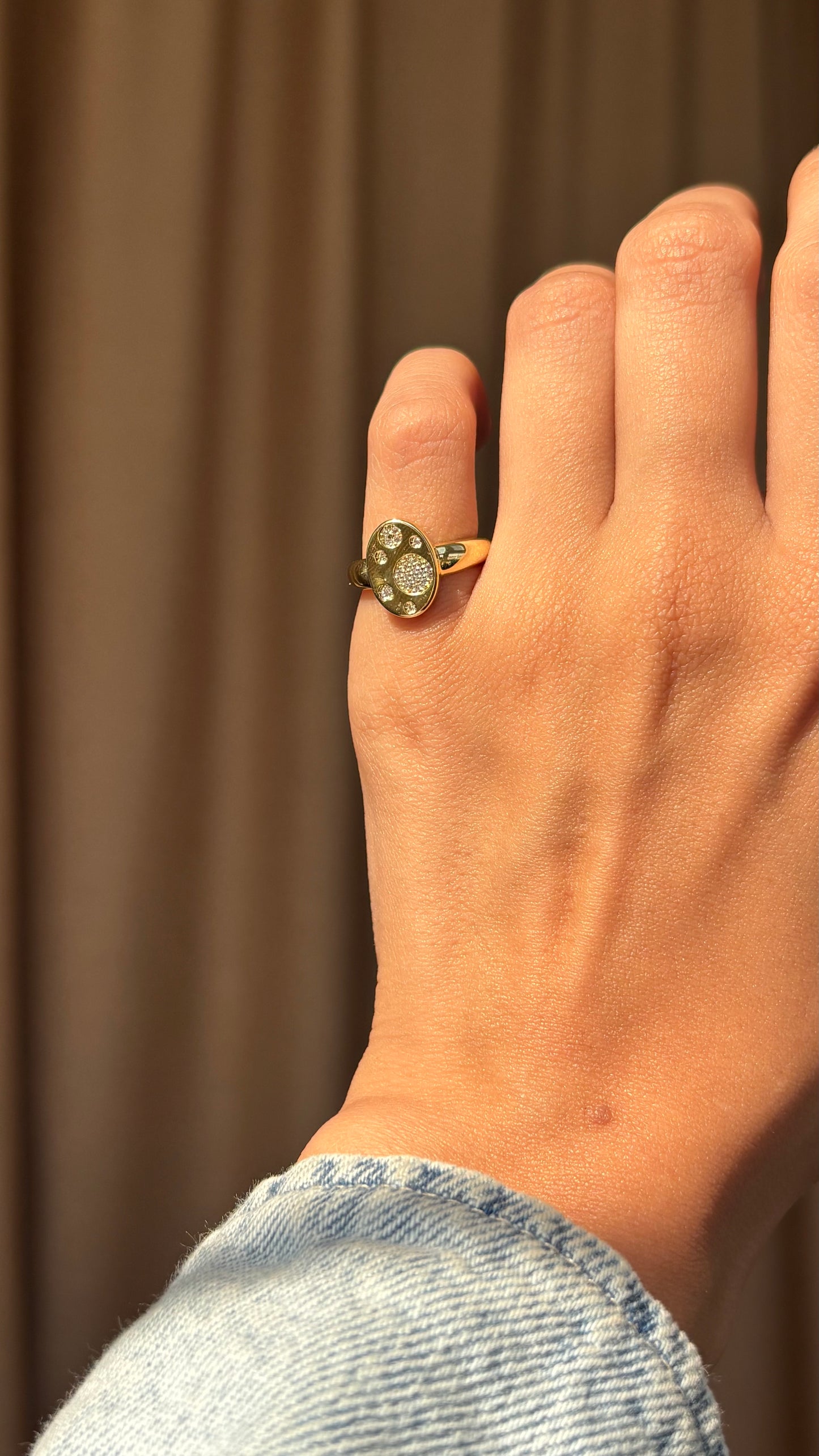 Golden Halo Pinky Ring