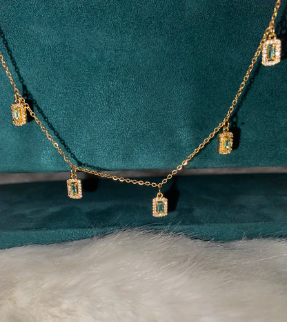 Turquoise Baguette Necklace