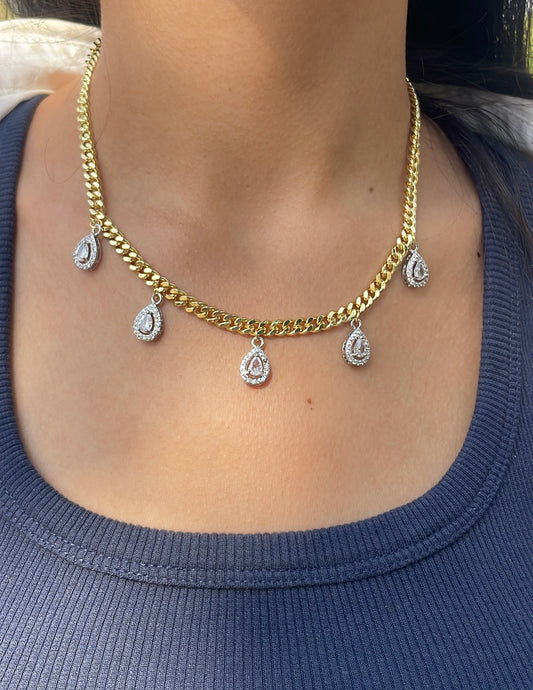 Pear Chain Pendant Necklace