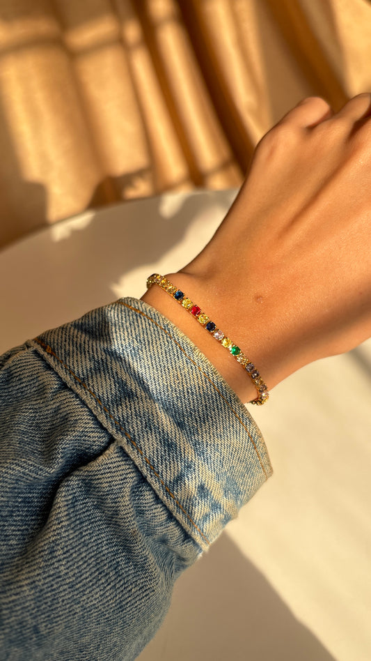 Colored Small Tennis Bracelet