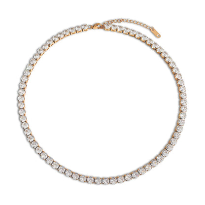 Classic Tennis Gold Necklace