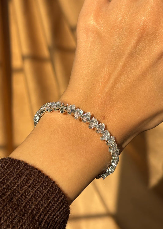 Silver island glow bangle