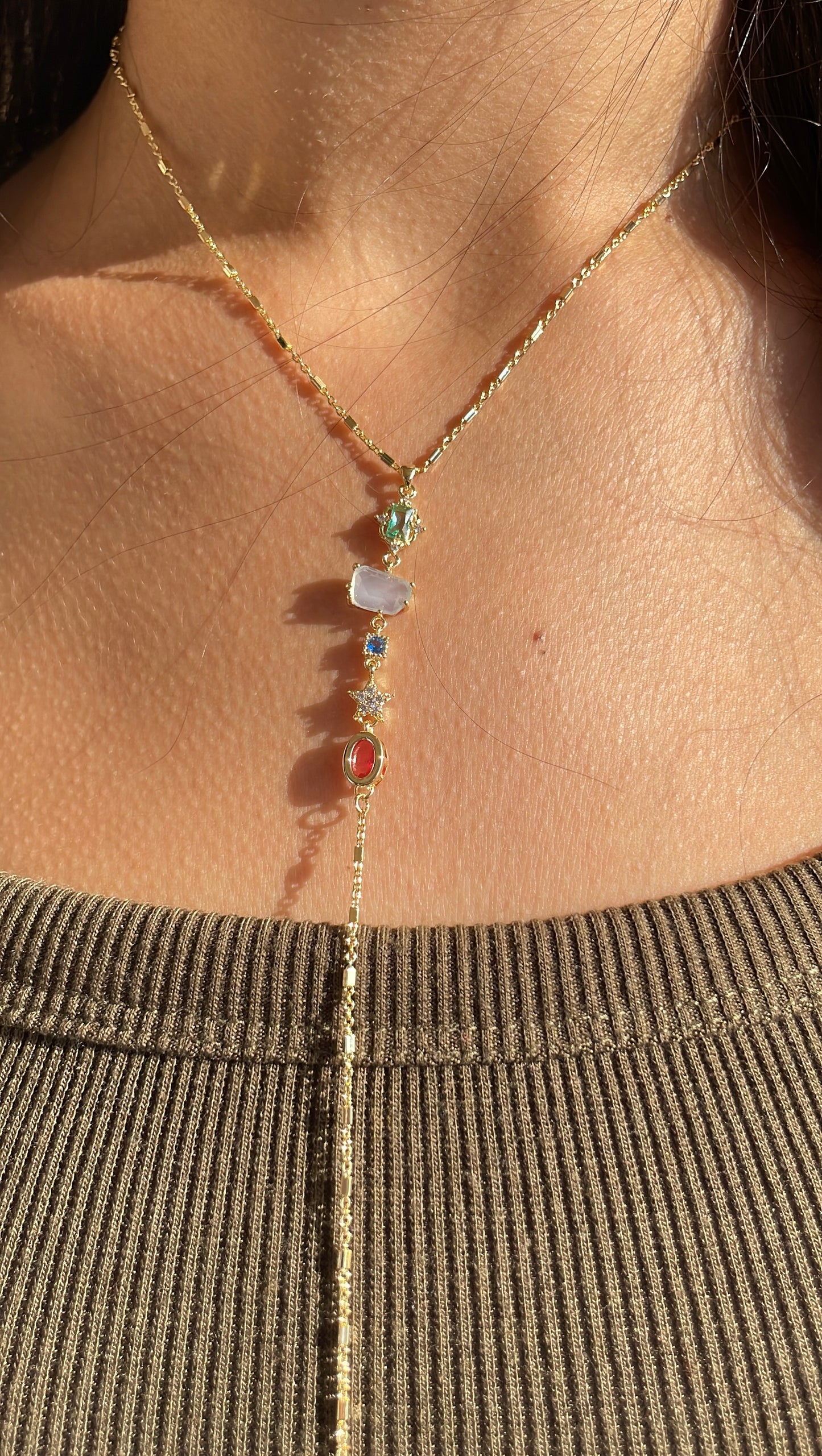 Viva Colored Drop Necklace