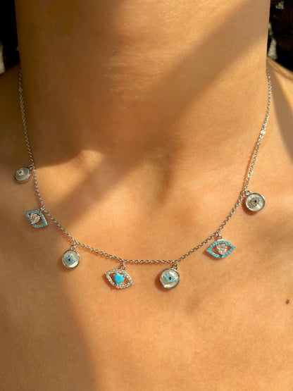Celestial Eye Silver Necklace