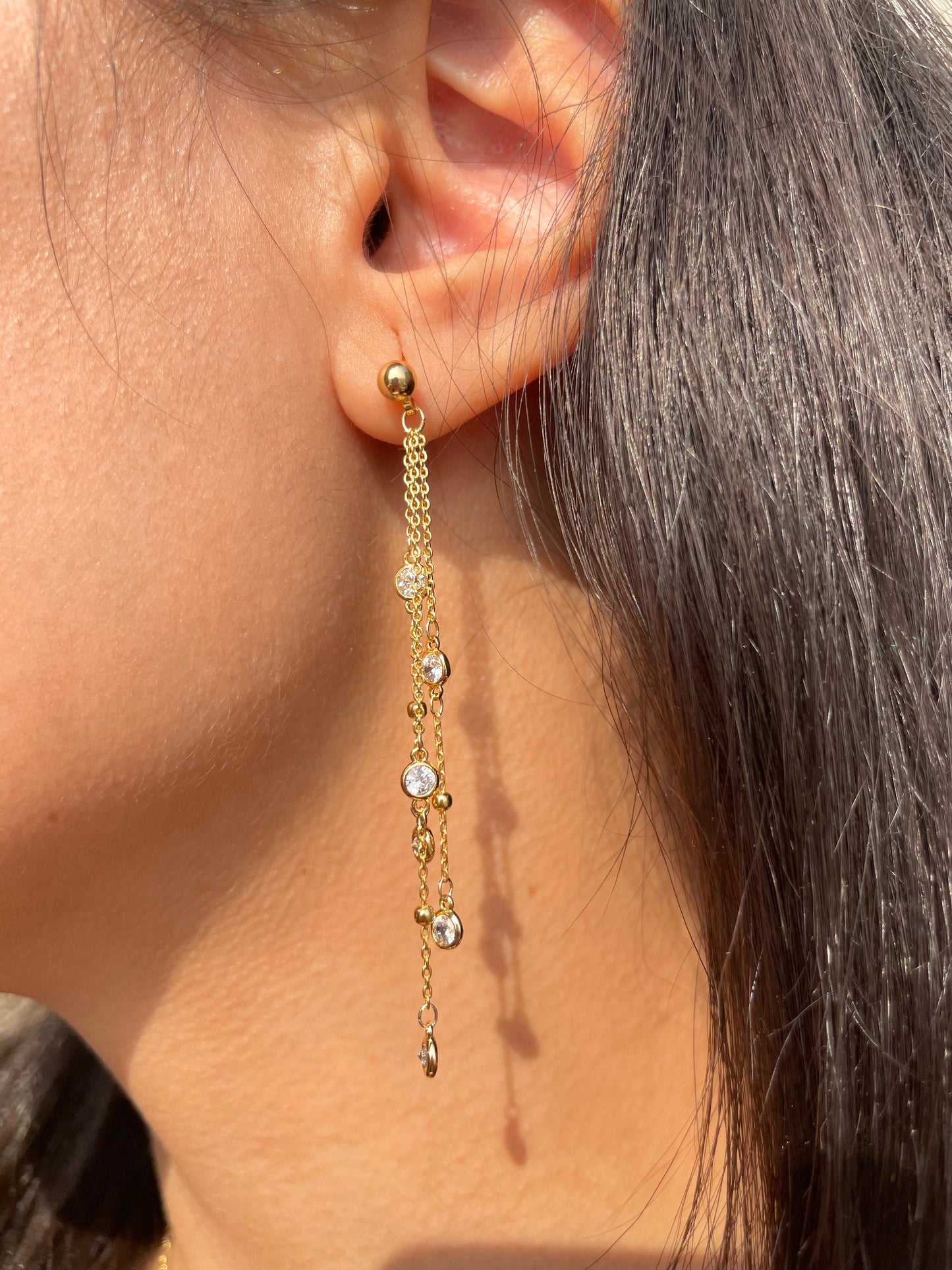 Diamonds Drop Down Earrings