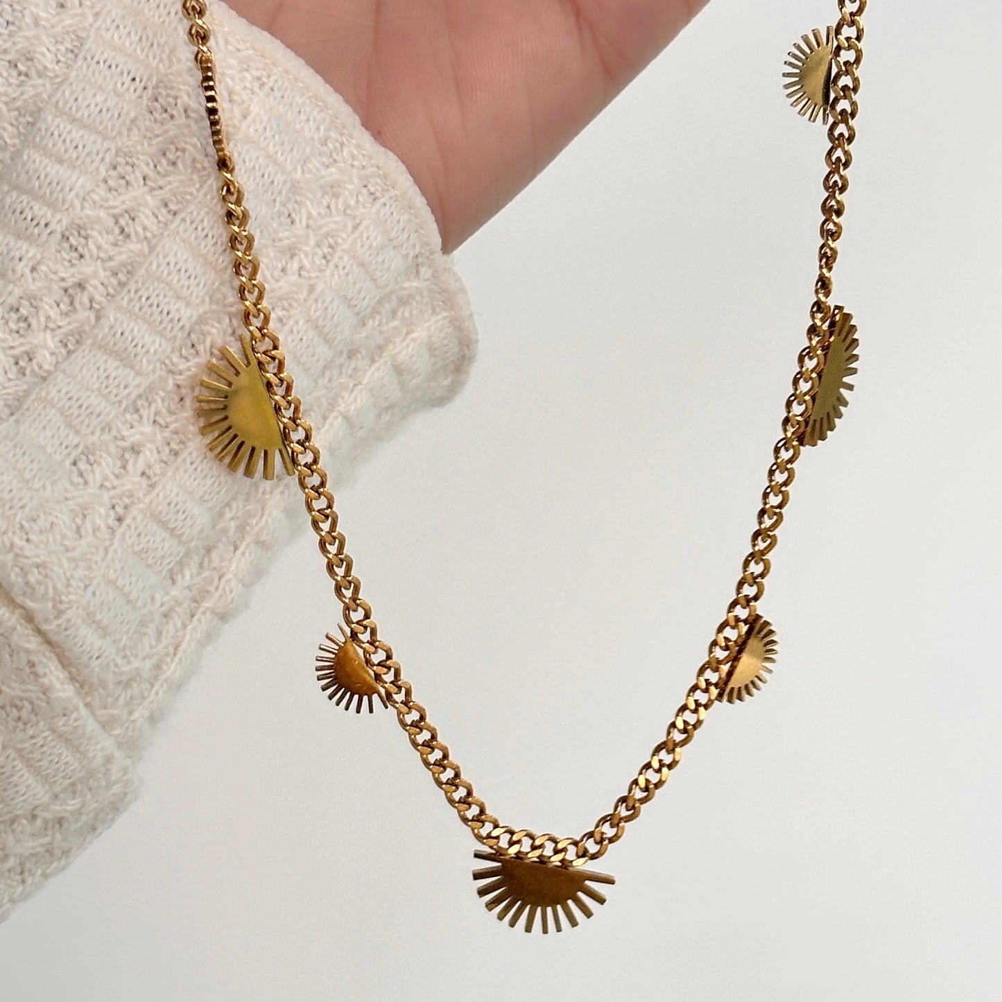 Sunflower Chain Necklace