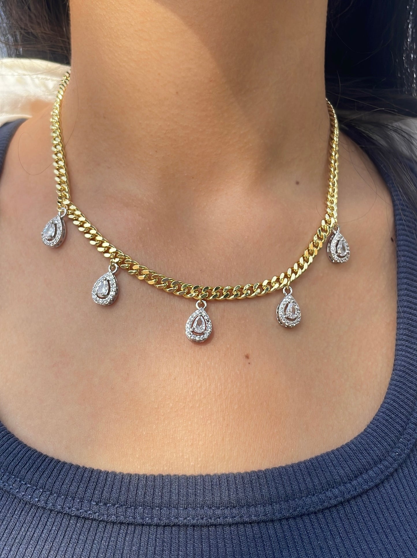 Pear Chain Pendant Necklace