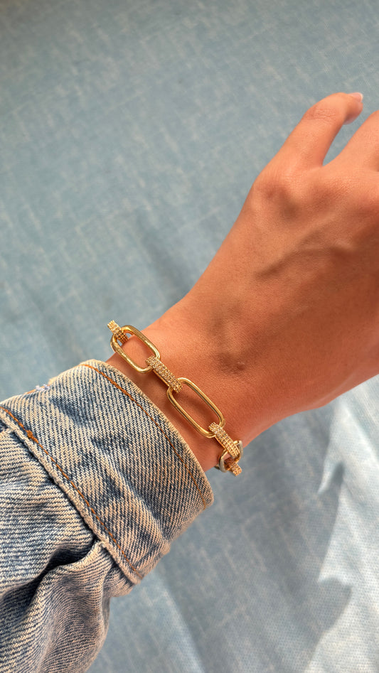 Wide Paperclip Bracelet