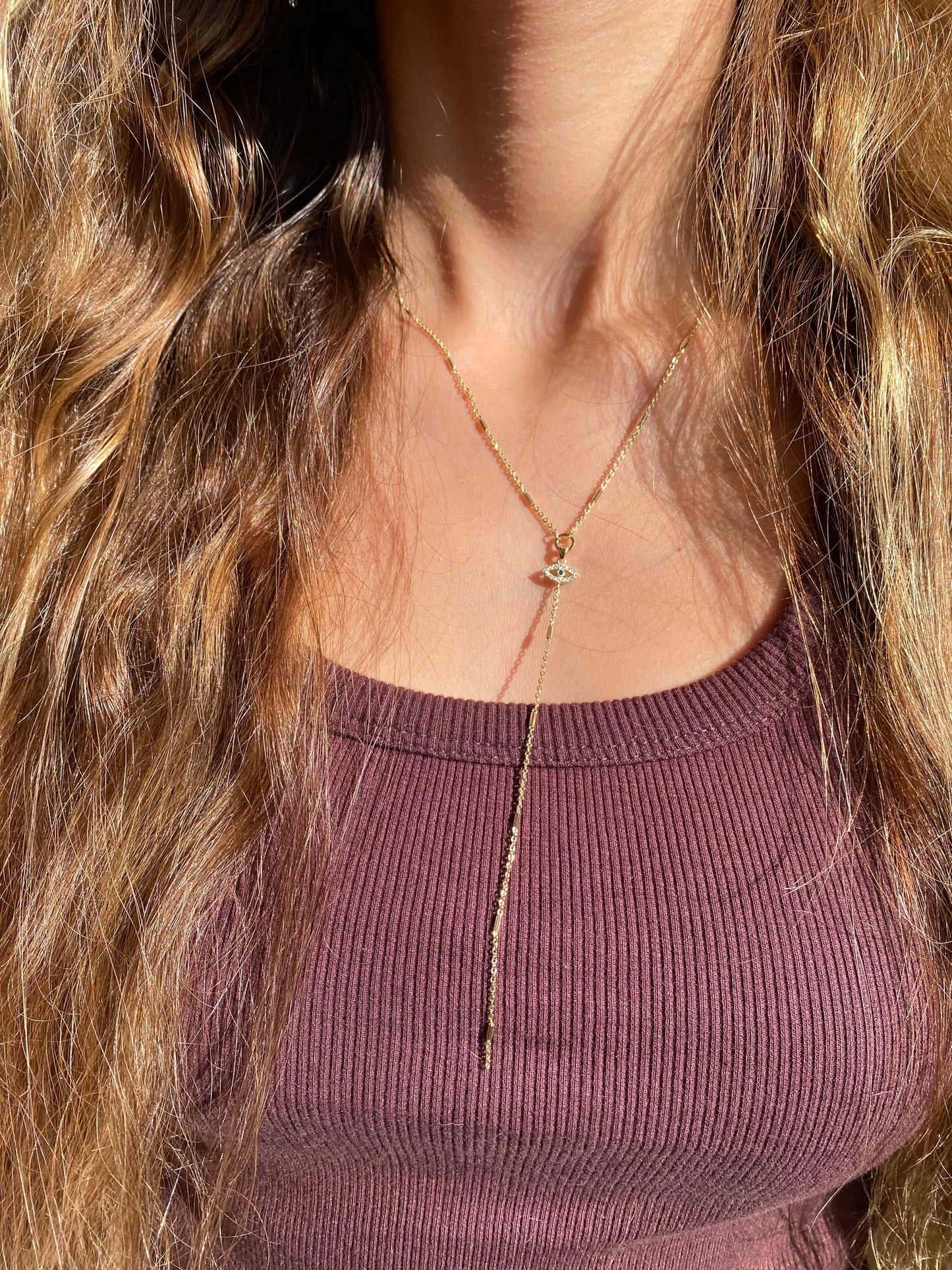 Azure drop Necklace