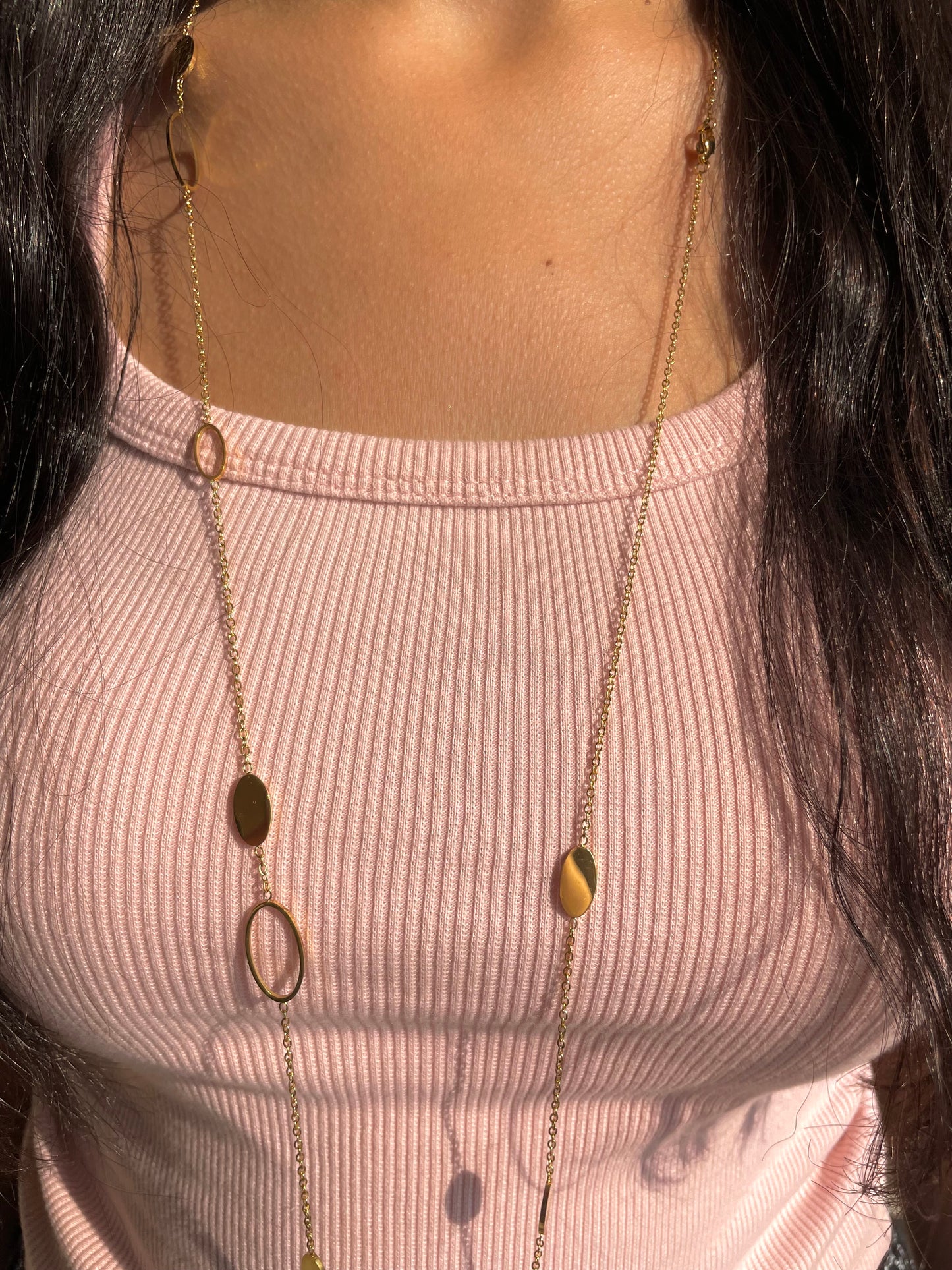 Oval Long Necklace