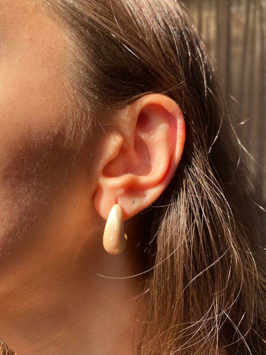 Tear Drop Marble Earrings