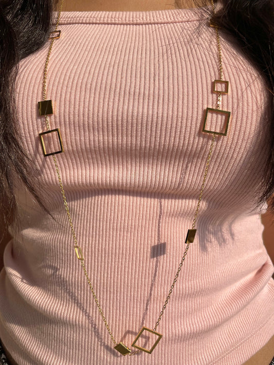 Square Long Necklace