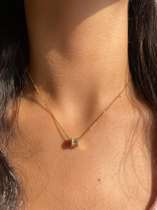 Tiny Baguette Necklace