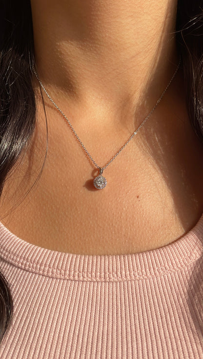 Diamond silver Necklace