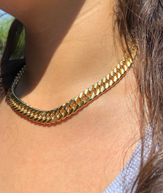 Thick Cubic Chain Necklace