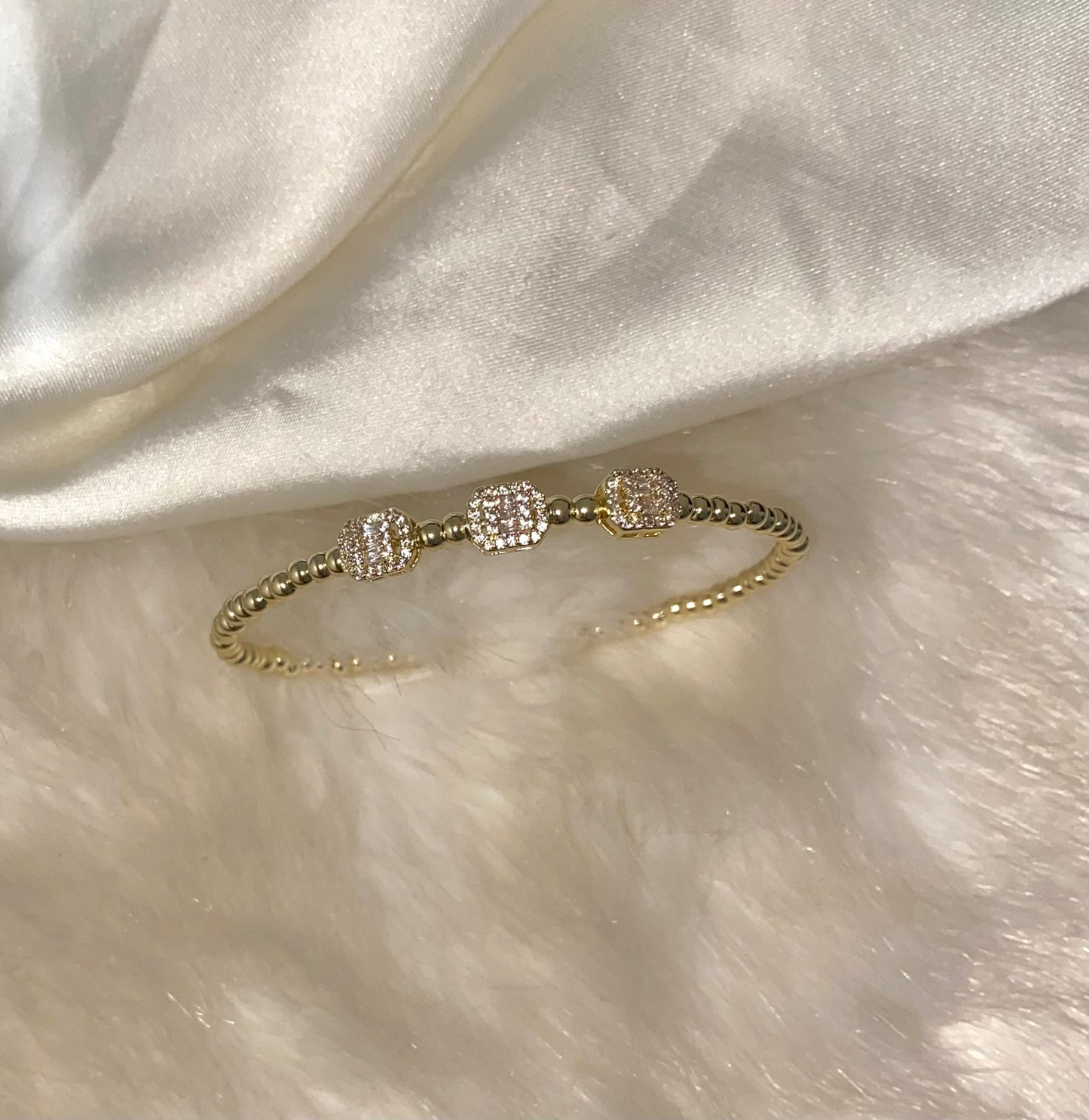 Triple Baguette Diamond Bangle