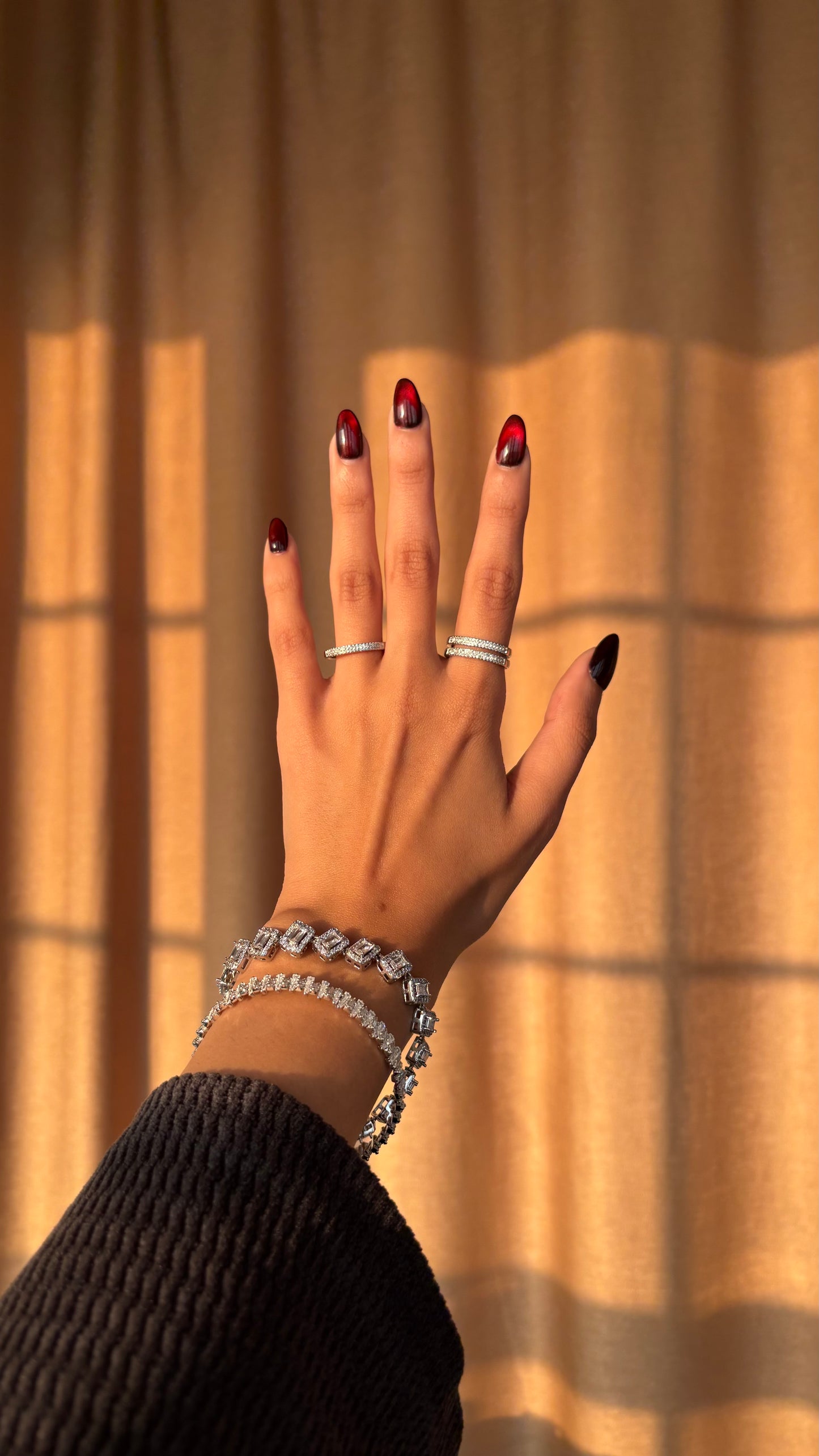 Thin Tennis Silver Ring