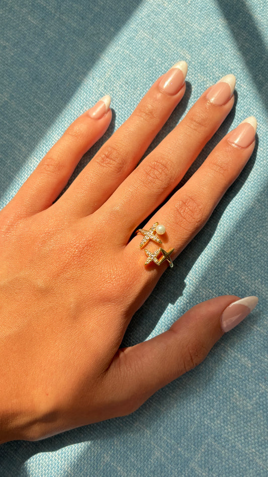 Pearl Stars Ring