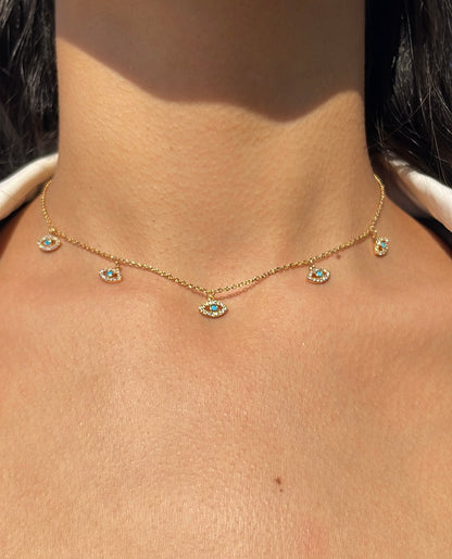 Blue Evil Eye Necklace