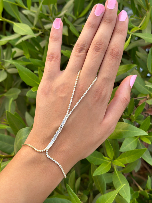 Baguette Tennis Hand Chain