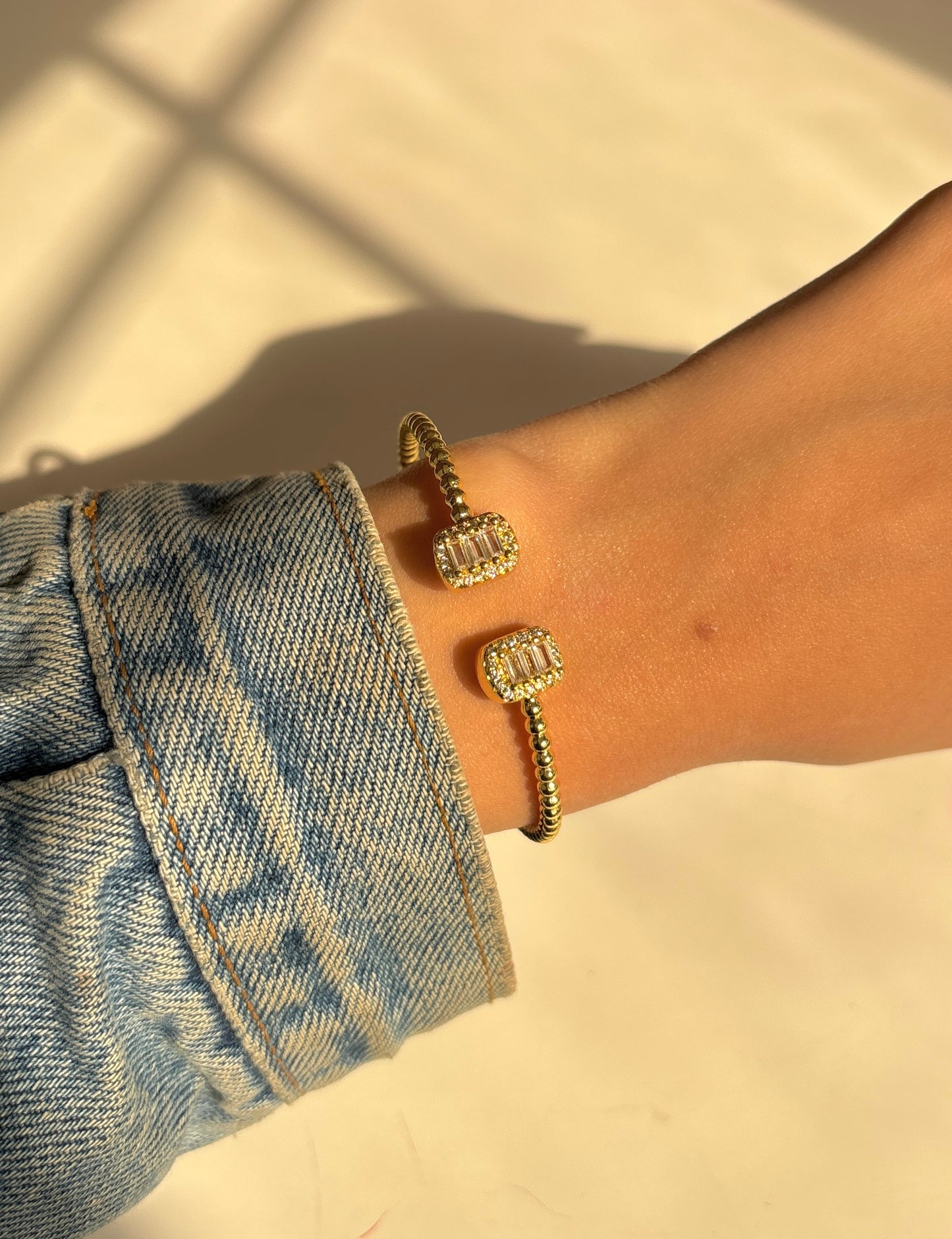Iced Baguette Bangle