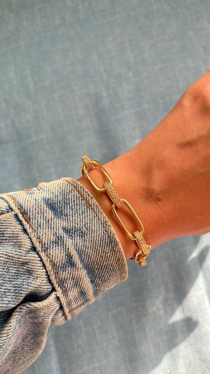 Wide Paperclip Bracelet