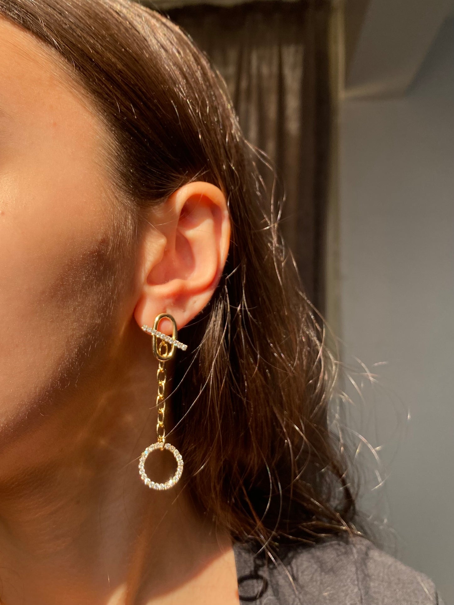 Round Chain Earrings