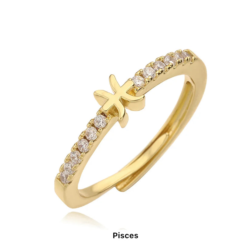 Zodiac Sign Gold Ring