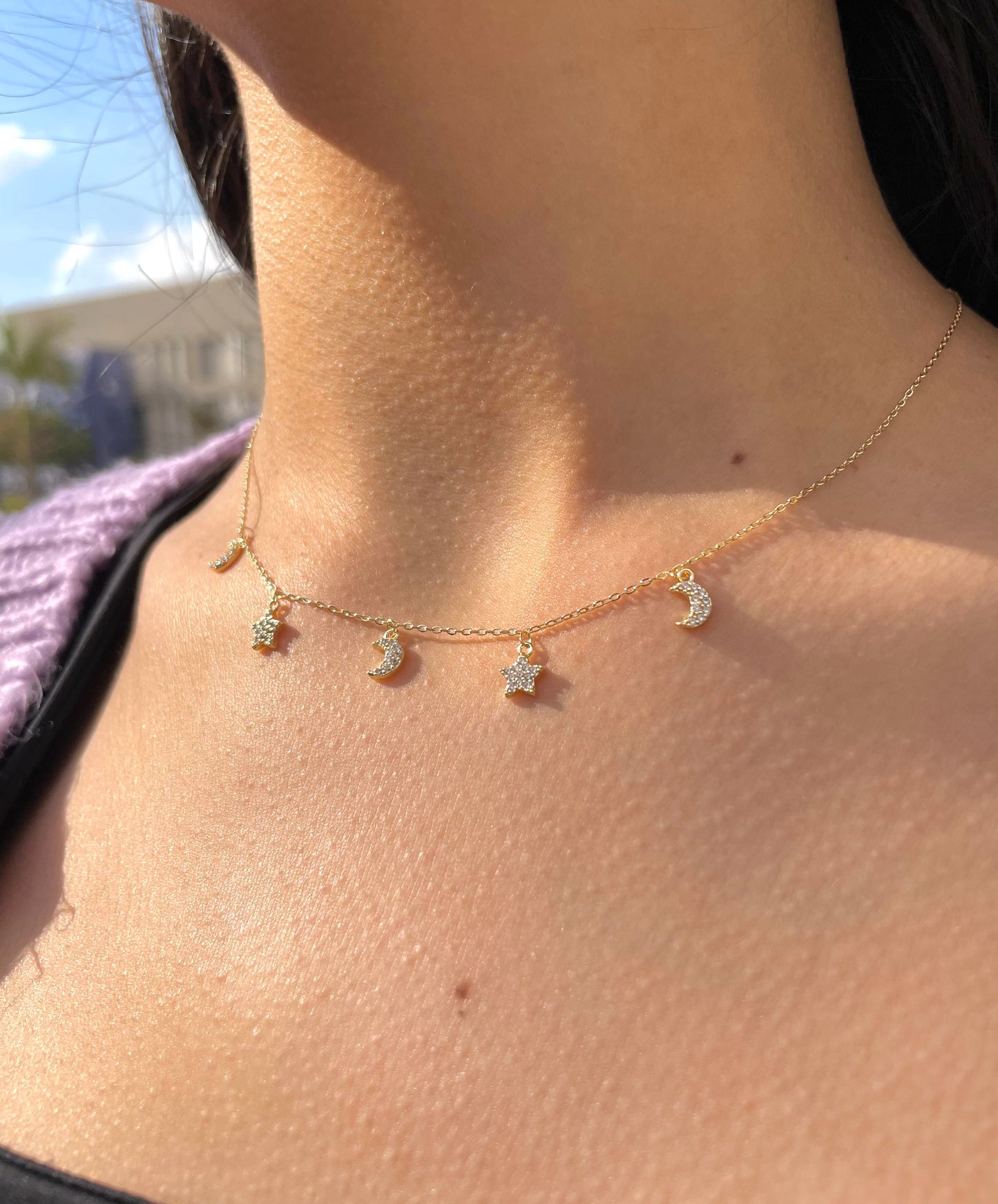 Mini Stars & Moon Necklace
