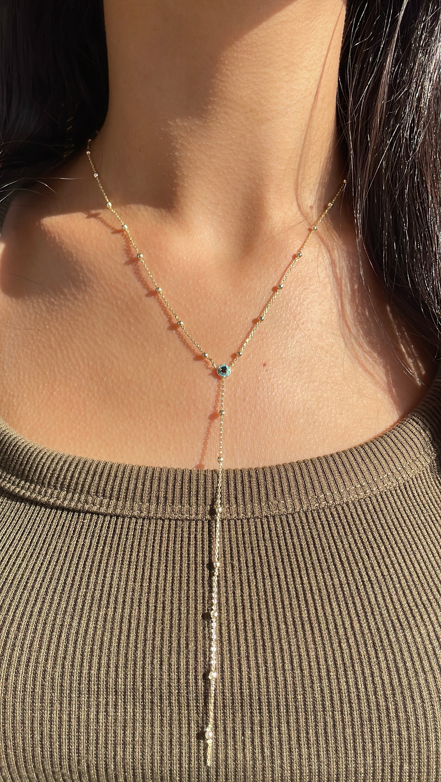 Evil Eye Drop Necklace