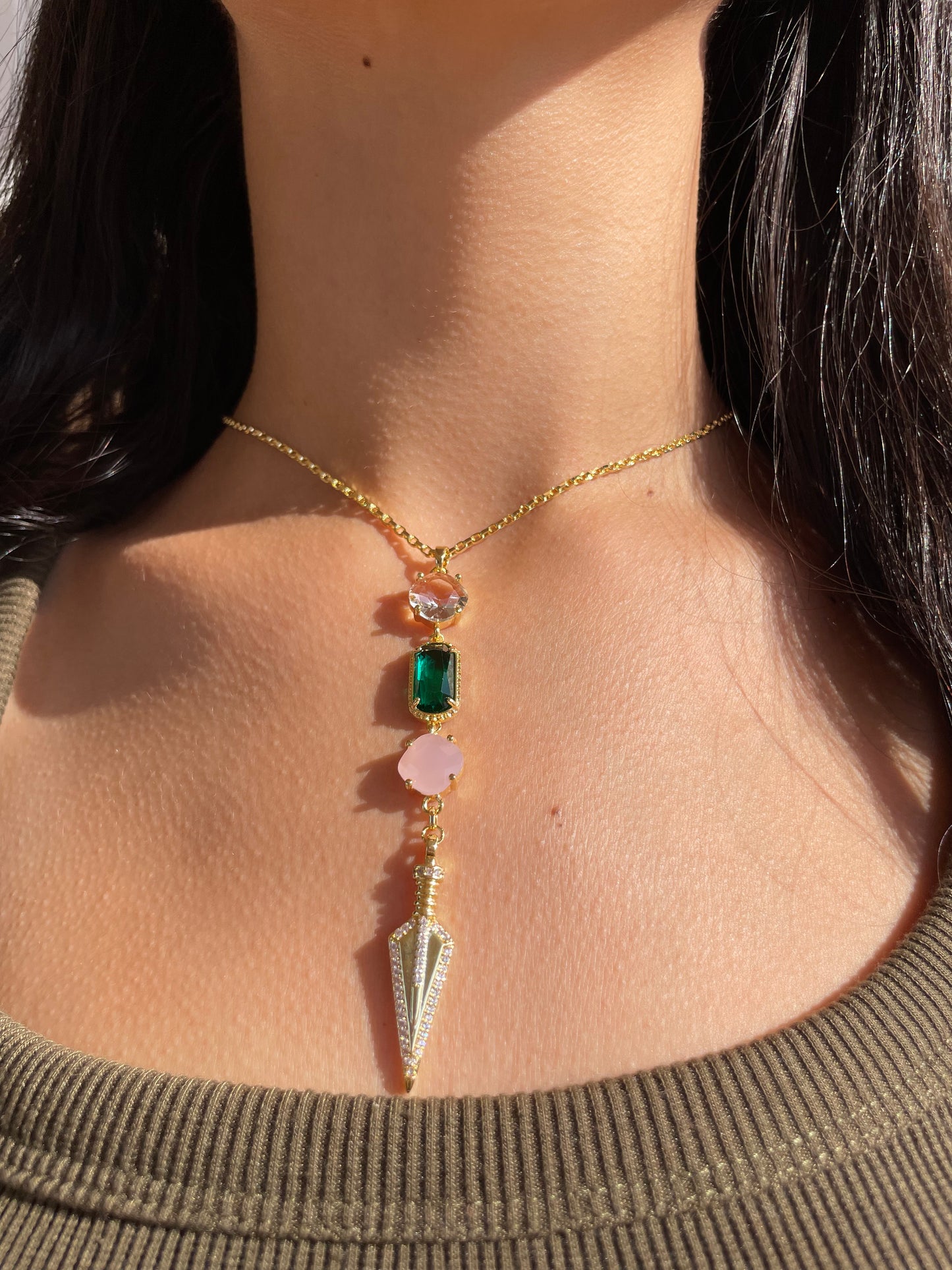 Dagger Drop Necklace