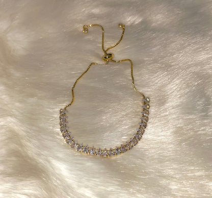 Pear Tennis Bracelet Gold