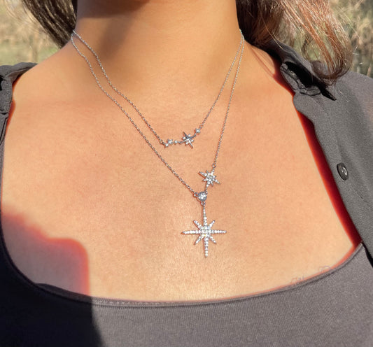 Mini Silver Starburst Necklace