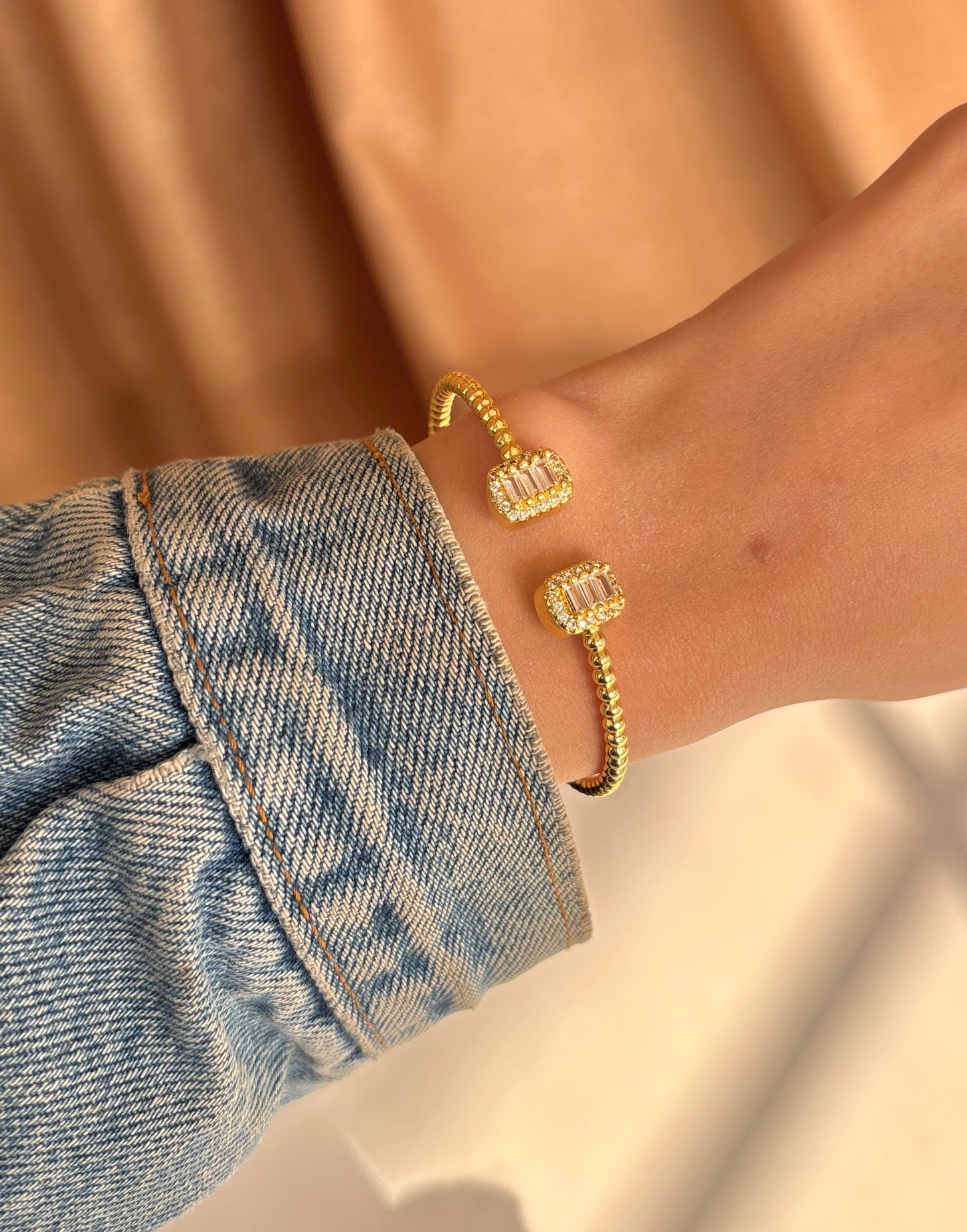 Iced Baguette Bangle