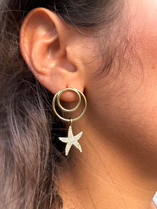 Loop Star Earrings