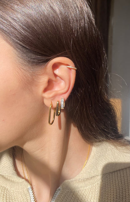 Small rectangular hoops Earrings