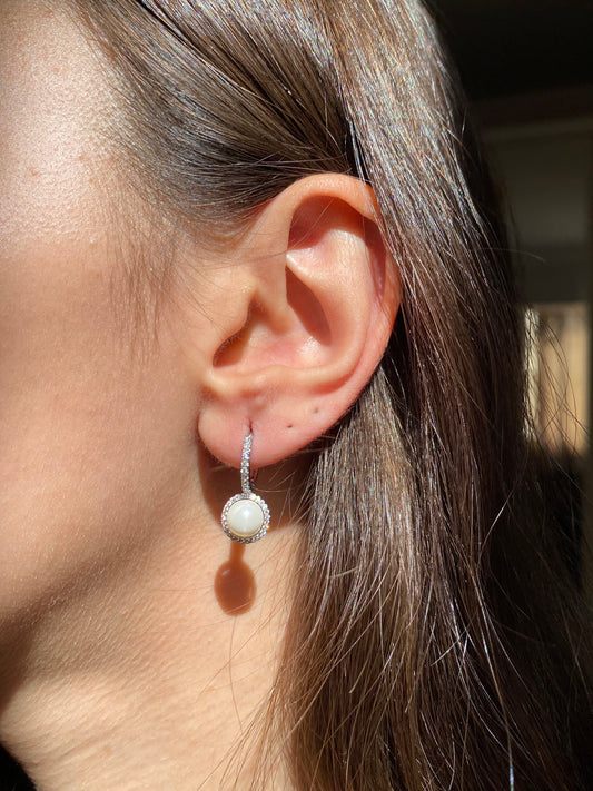 Pearl Silver Earrings