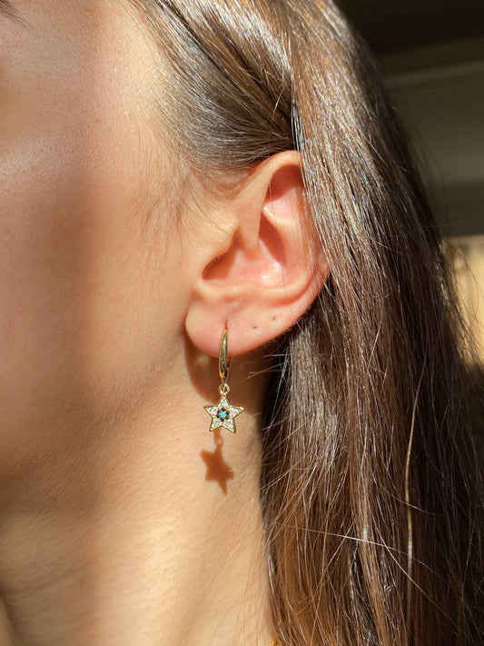 Blue star Earrings