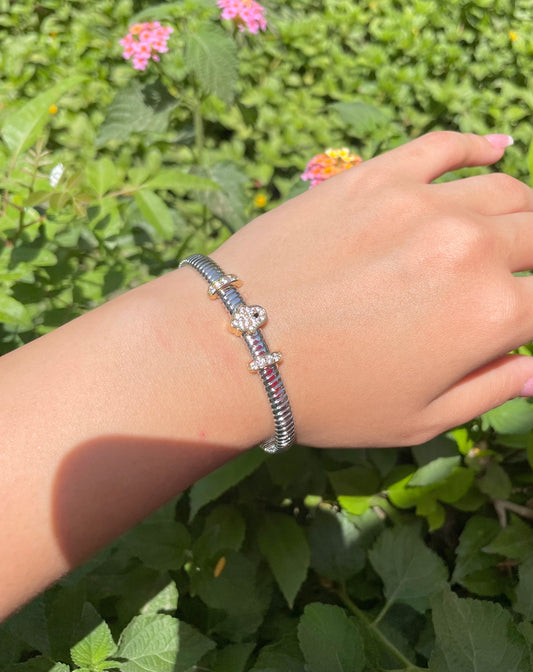 Silver Lazura Bangle