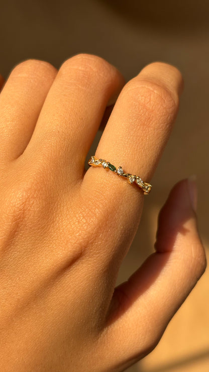 Green gold Ring