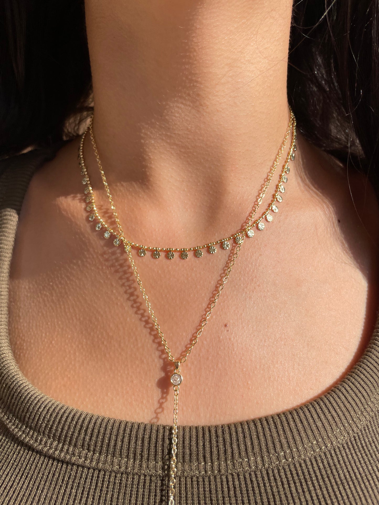 Mini Coins Drop Necklace